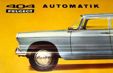 Peugeot 404 Automatic Modelprogram 1967 Carbrochure (10347)